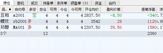 2019.9.16 - 实盘交易账单 2019.9.16 - 实盘交易账单